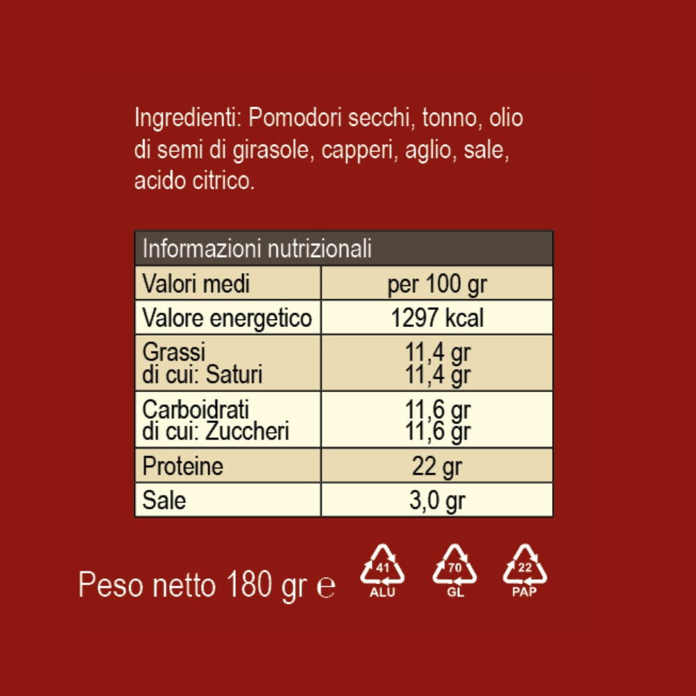 Pomodori secchi e tonno